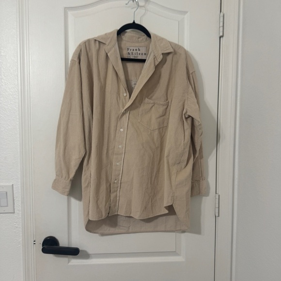 FRANK & EILEEN Shirley Oversized Button-Up Shirt in Vintage White Size XS - Picture 8 of 11